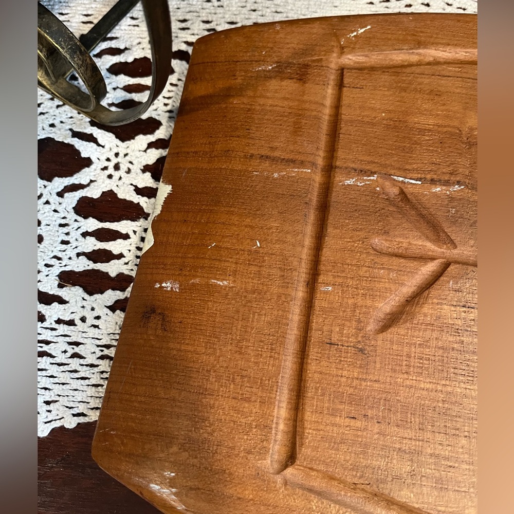 SOLD Painted Teak Cutting Board - Picture 8 of 11